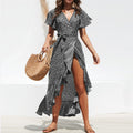 Printed Chiffon Maxi Dress