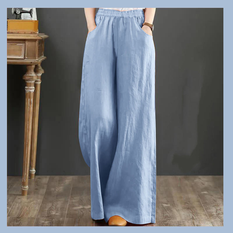 Pure Linen Wide Leg Pants