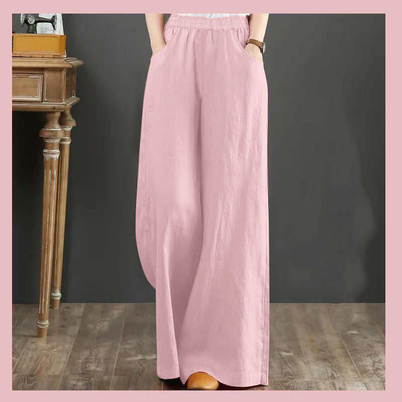 Pure Linen Wide Leg Pants