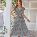 Boho Floral Wrap Maxi Dress