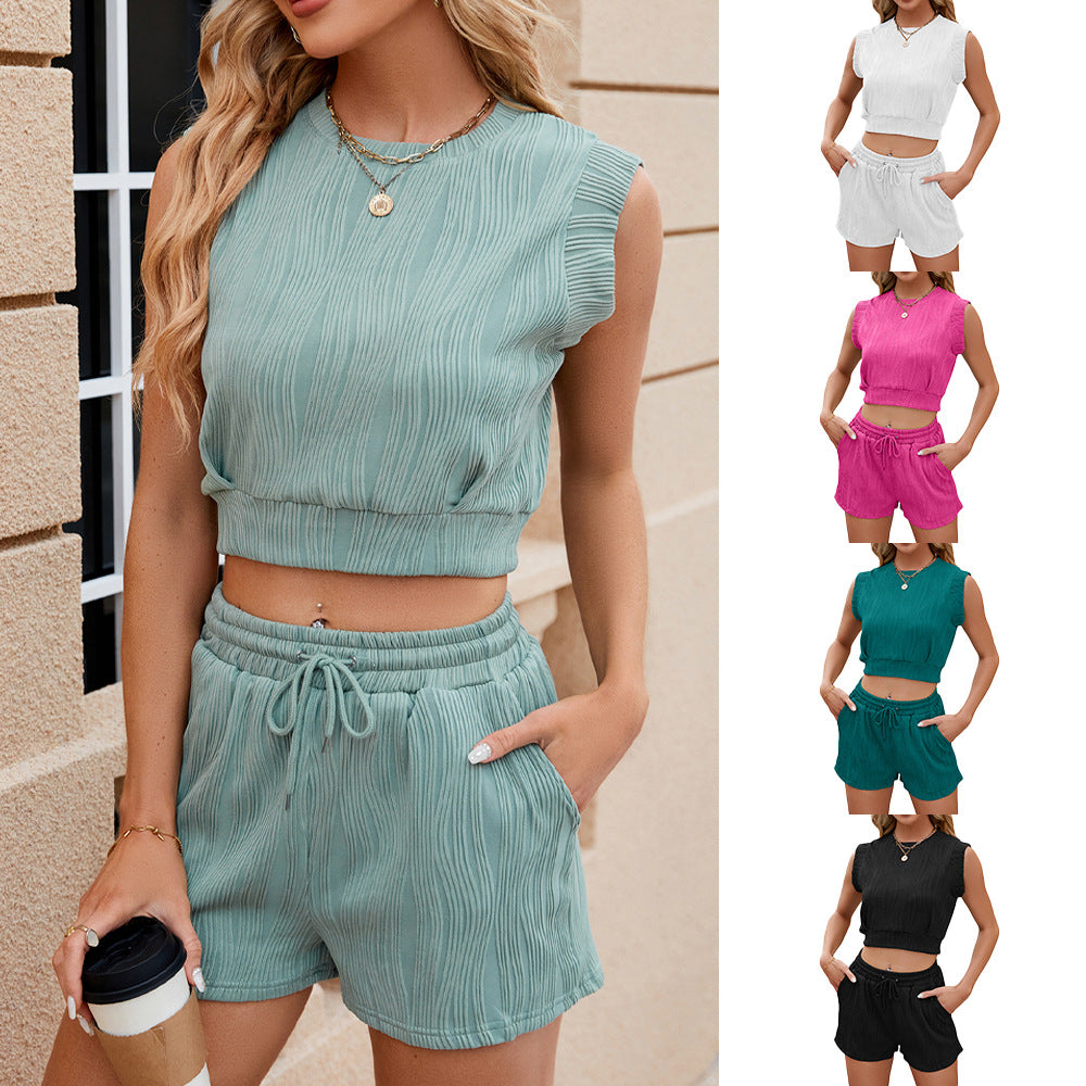 Ribbed Wave Two-Piece Co-ord Set