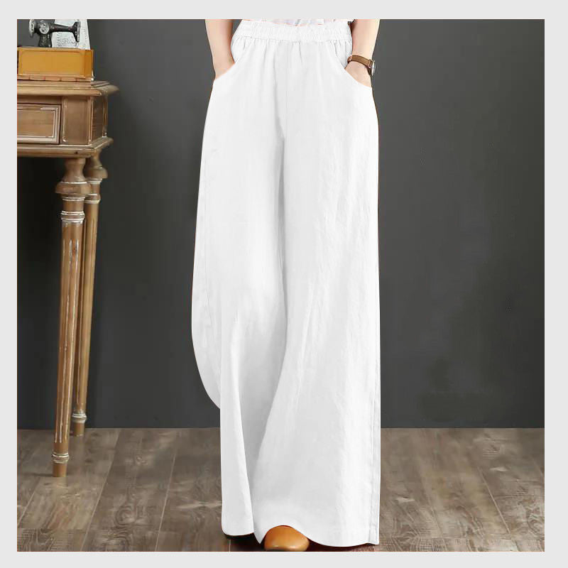 Pure Linen Wide Leg Pants